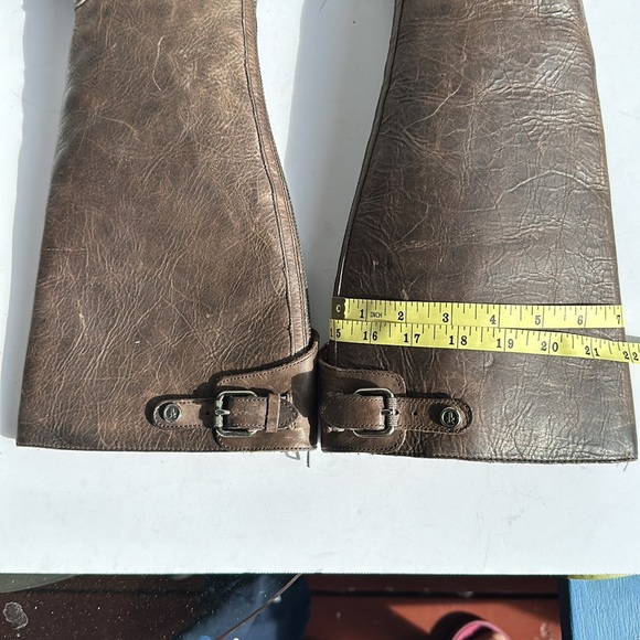 Frye Jayden Buckle Back Zip Tall Riding Boot In Slate-Sz 7 B - Picture 12 of 16